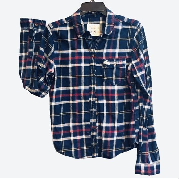 ABERCROMBIE & FITCH PLAID FLANNEL SHIRT SIZE M - Picture 4 of 8